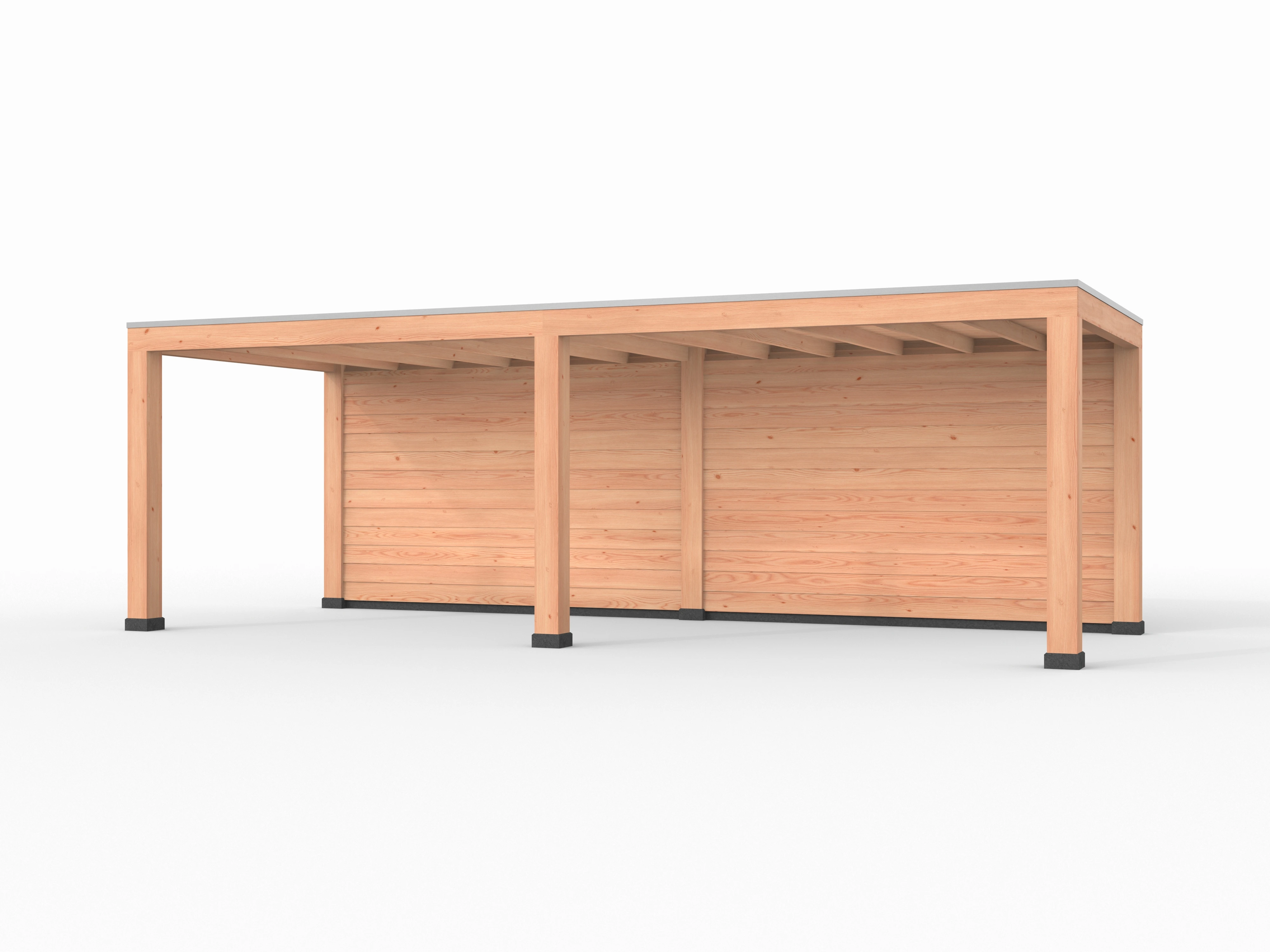Douglas overkapping, 750 x 300, met achterwand, Westwood Modern - Afbeelding 1